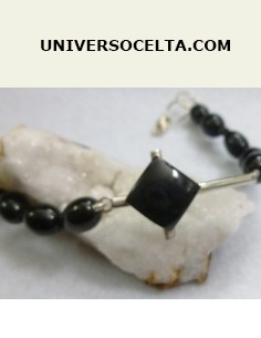 Azabache Pulsera de plata...