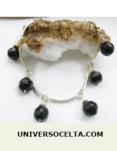 Pulsera de plata con bolas...
