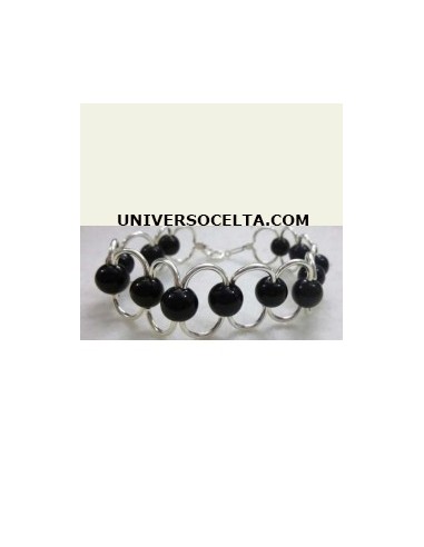 Pulsera de plata con bolas de...