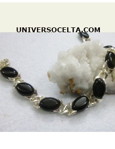 Azabache pulsera de plata...