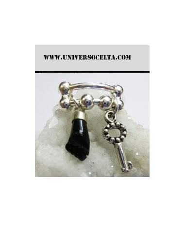Anillo con Figa y Llave de la Suerte...