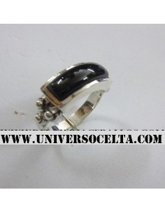 Sortija Artesanal de Azabache y Plata A93