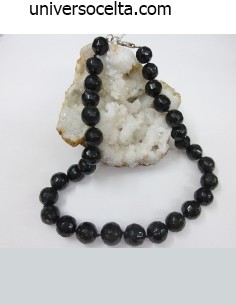 Azabache Collar Facetado Grueso 9590G