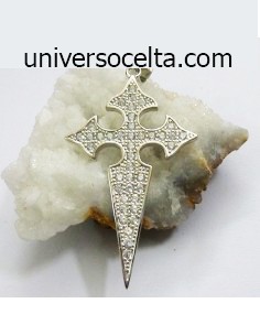 Colgante Cruz de Santiago pedrería 102-0159