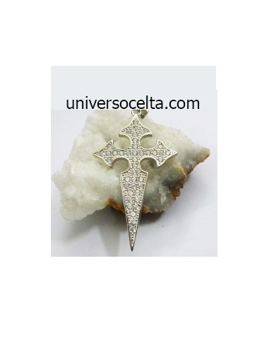 Colgante Cruz de Santiago pedrería 102-0159