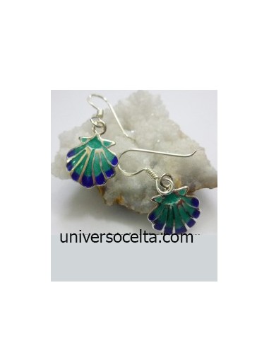 Pendiente Concha de plata 121-0028