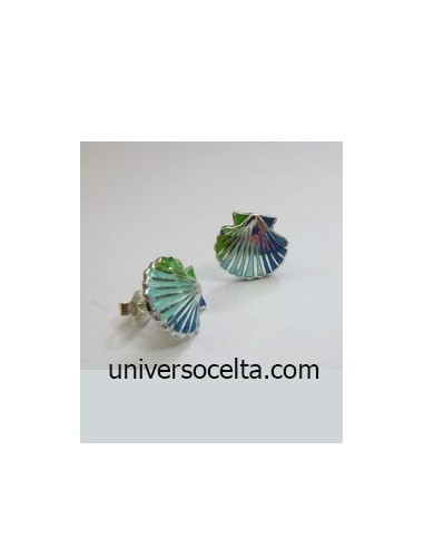 Vieira pendientes de plata con...