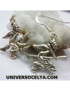 Pendiente con Bruja de plata