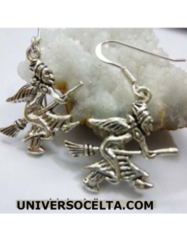 Pendiente con Bruja de plata