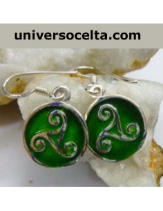 Pendientes Celtas con Trisquel Esmaltado 127-0012 2