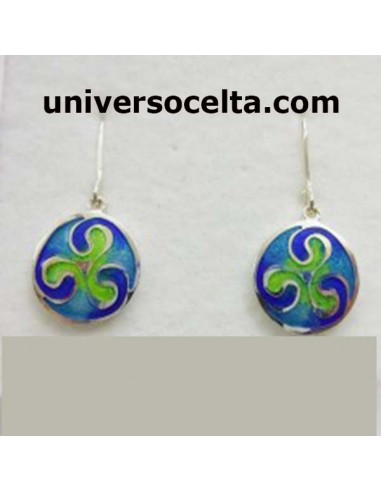 Pendientes Triskel Celta Esmalte