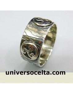 Anillo Celta de Plata con Triskeles ATR3 2