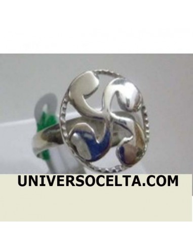 Sortija de plata con Lauburu STR3