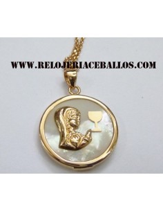 Medalla Virgen Niña para Comunión ref 138087