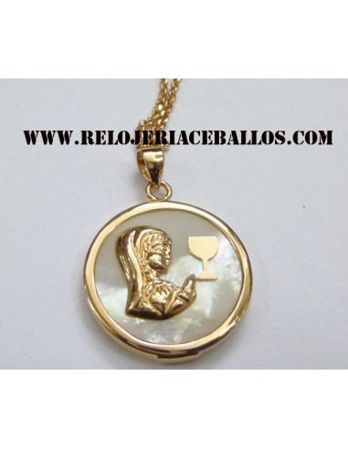 Medalla Virgen Niña para Comunión ref 138087