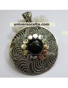 Rosetón de Azabache y Plata Grande 600-0028