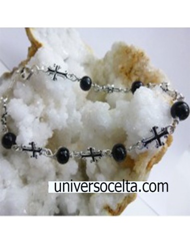 Pulsera de Azabache con Cruces CRAZ
