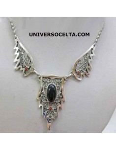 Gargantilla Alas de Ángel con Plata y Azabache