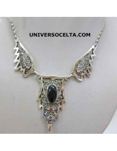 Gargantilla Alas de Ángel con Plata y Azabache