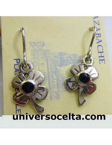 Pendientes Trébol con azabache TRSG
