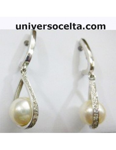 Pendiente de Oro blanco Z25C