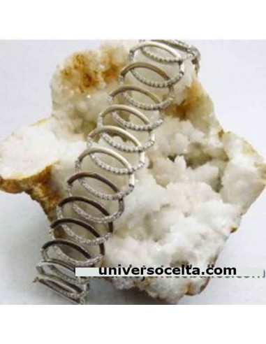 Brazalete plata y zirconitas IR33