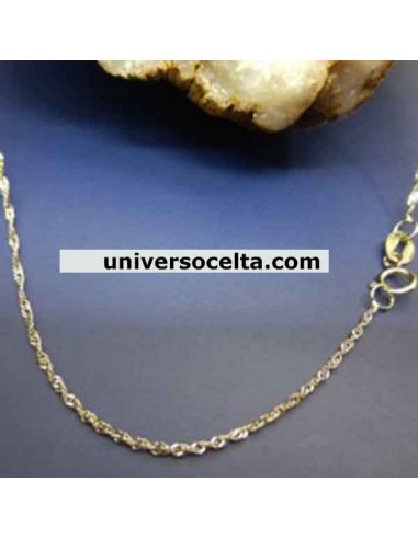 Cadena Singapur fina de Oro blanco SGB45
