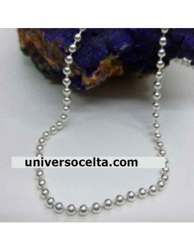 Cadena Larga de bolas en plata B8250