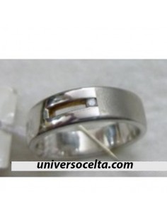 SORTIJA PLATA Y BRILLANTE...