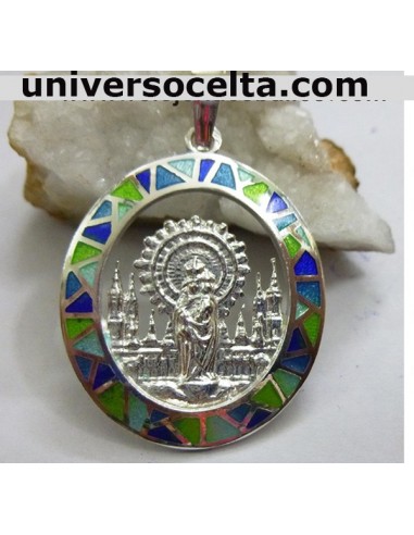 Virgen del Pilar de Plata de ley y...