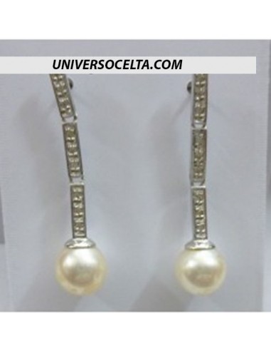 Pendiente de oro Blanco  1Z77