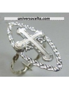 Anillo trenzado con Cruz de la Victoria JCELT1