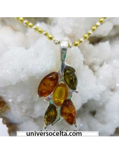 Colgante de plata con ámbar...