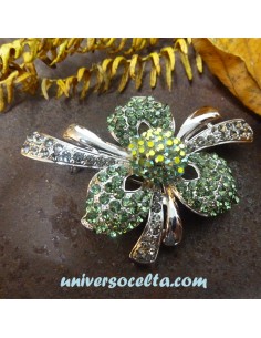 Broche con Piedras Verdes y...