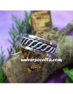 Anillo de Plata Anti Estress ONDAS