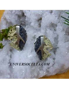 Pendientes Orfega Diseño Hoja Rota Dorada 2