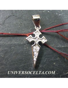Pequeña Cruz de Santiago con Pedrería 102-0168