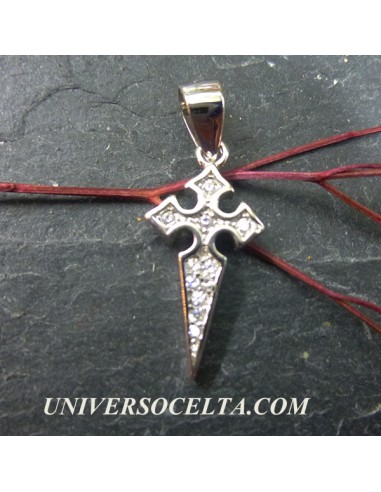 Pequeña Cruz de Santiago con Pedrería 102-0168
