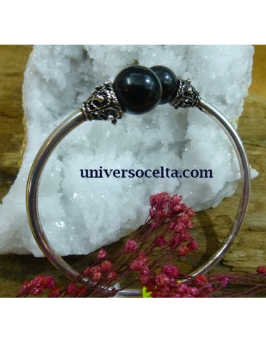 Brazalete de plata con Azabache 660-47