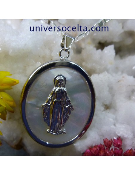 Virgen Milagrosa, Medalla con Nácar ML18