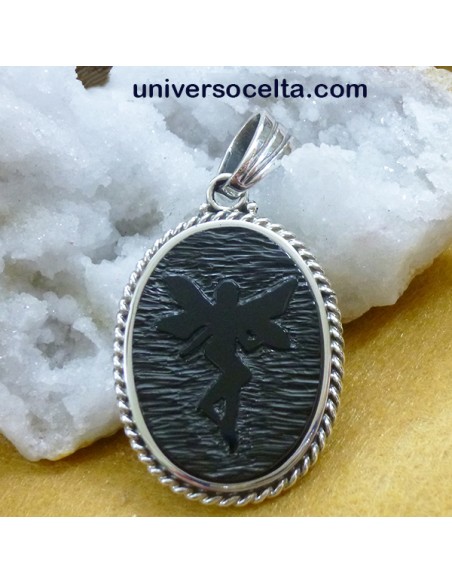 Colgante Artesano con Hada de Azabache WD29