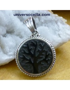 Colgante con Árbol de la Vida en Azabache Tallado 29AR