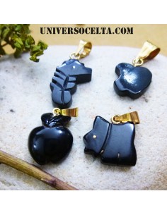 Colgante de Azabache y Oro TA4