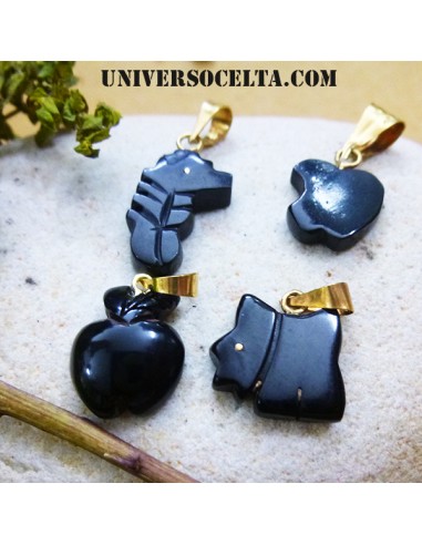 Colgante de Azabache y Oro TA4