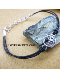 Pulsera de Azabache y Cuero ED3