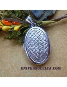 Dije o Portafoto de Plata Gallonado 706D15