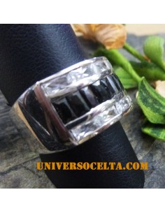 Anillo de Plata y Circonitas talla Baguette nº 12 2