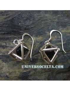 Pendientes con Azabache en Plata 320-0842 2