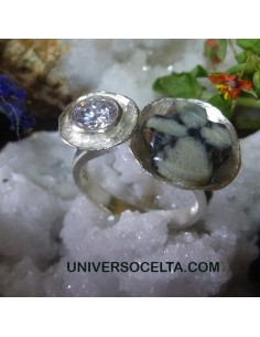 Anillo Duo de plata con...