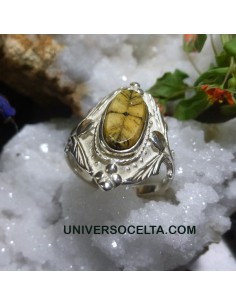 Anillo Artesano con piedra Quiastolita QS72
